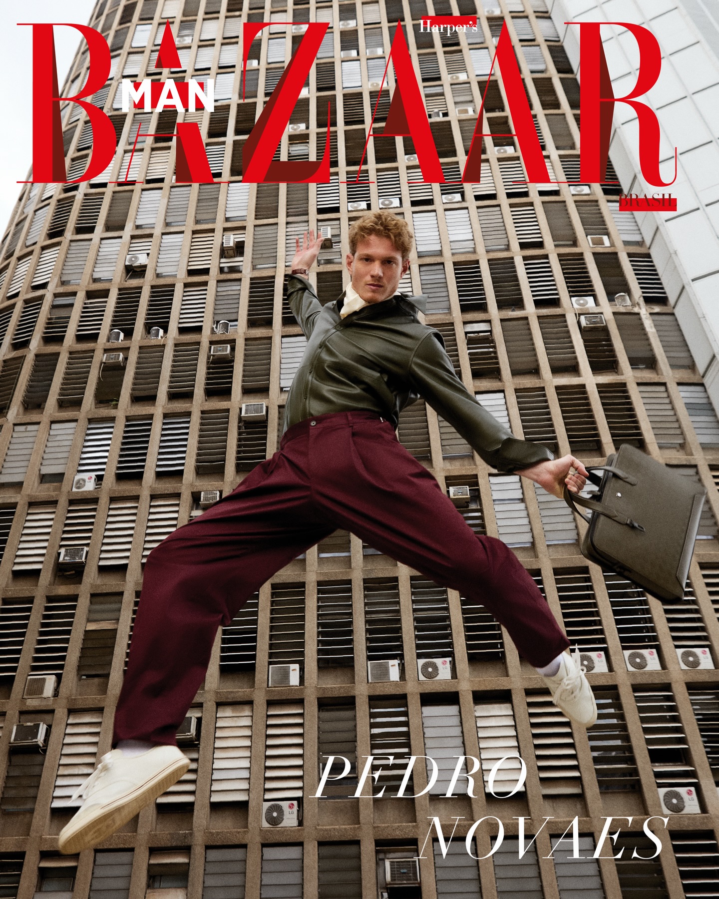 Capa da Harper’s Bazaar Man Brasil com Pedro Novaes