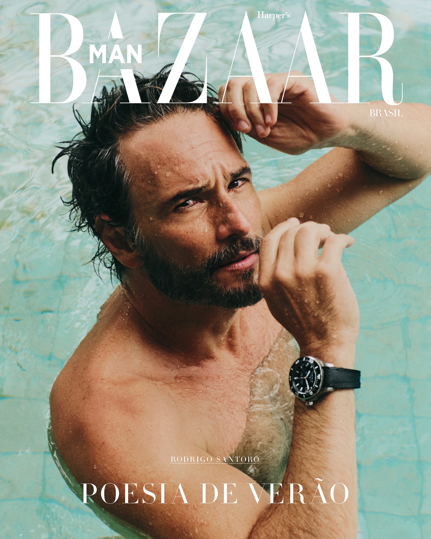 Capa da Harper’s Bazaar Man com Rodrigo Santoro